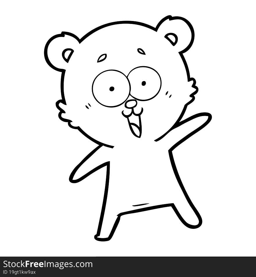 laughing teddy  bear cartoon. laughing teddy  bear cartoon