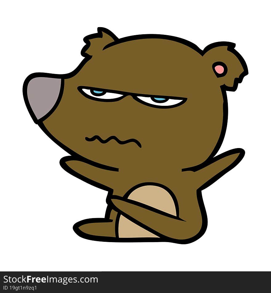 angry bear cartoon. angry bear cartoon