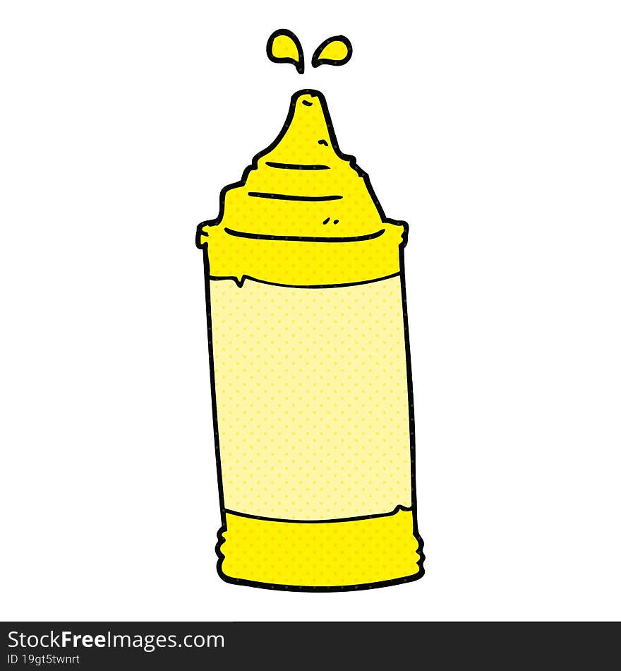 cartoon mustard bottle