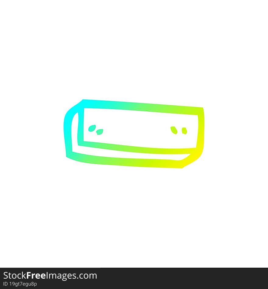 cold gradient line drawing cartoon minus symbol