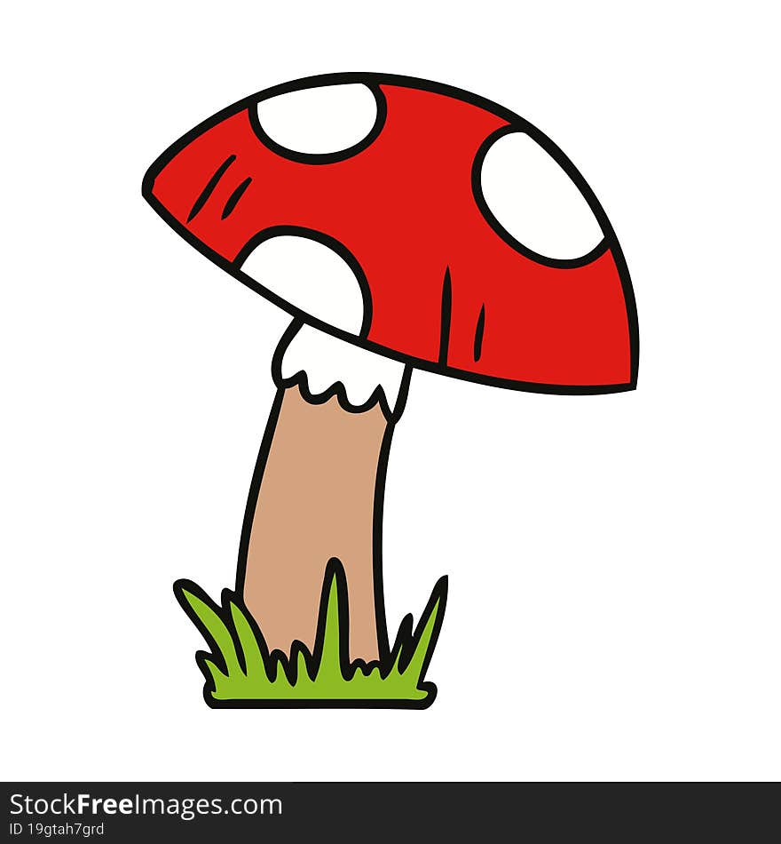 cartoon doodle of a toad stool