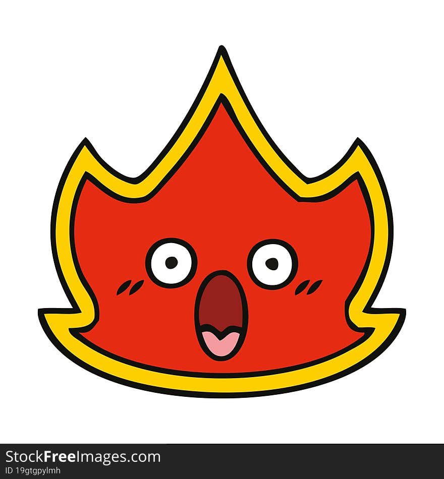 cute cartoon of a fire. cute cartoon of a fire