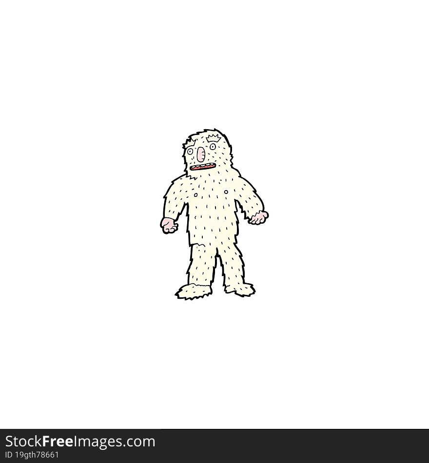 cartoon yeti monster