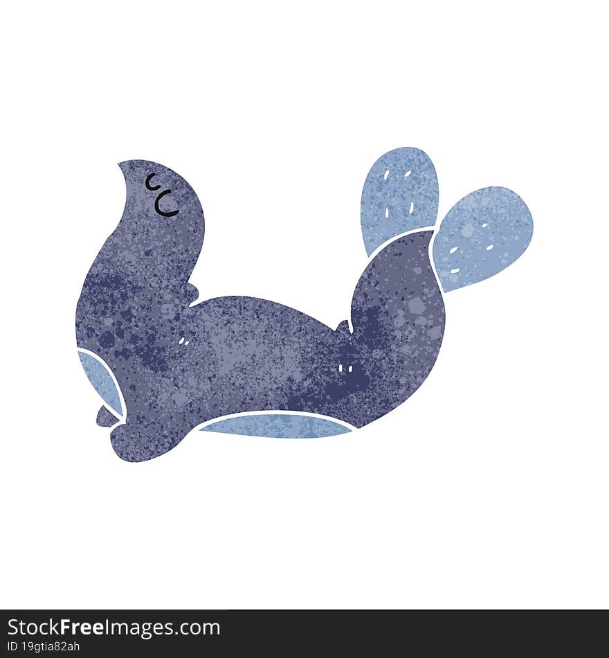 retro cartoon seal