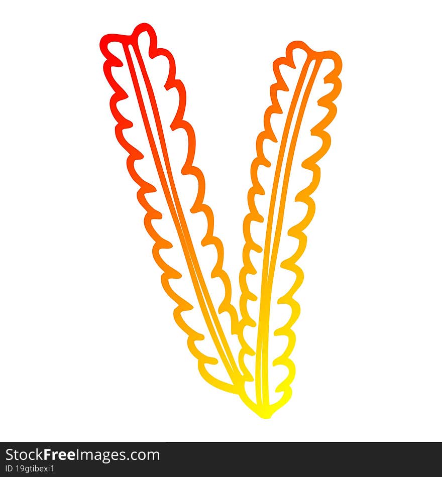 warm gradient line drawing cartoon wheat