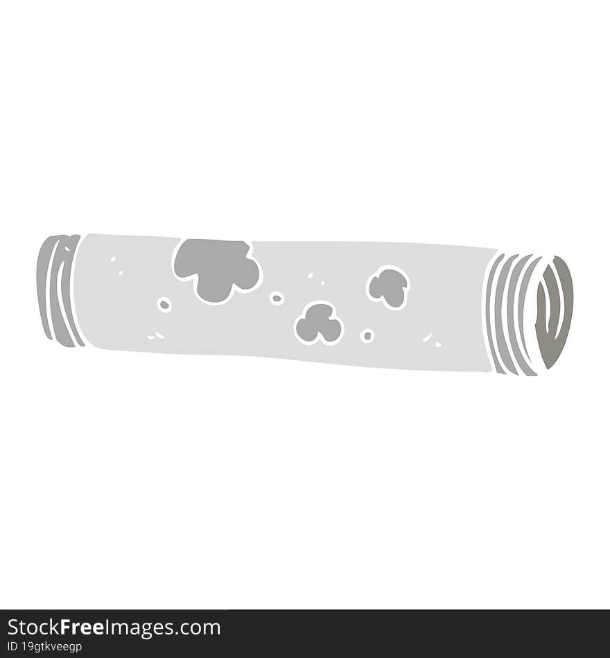 flat color illustration of a cartoon old pipe