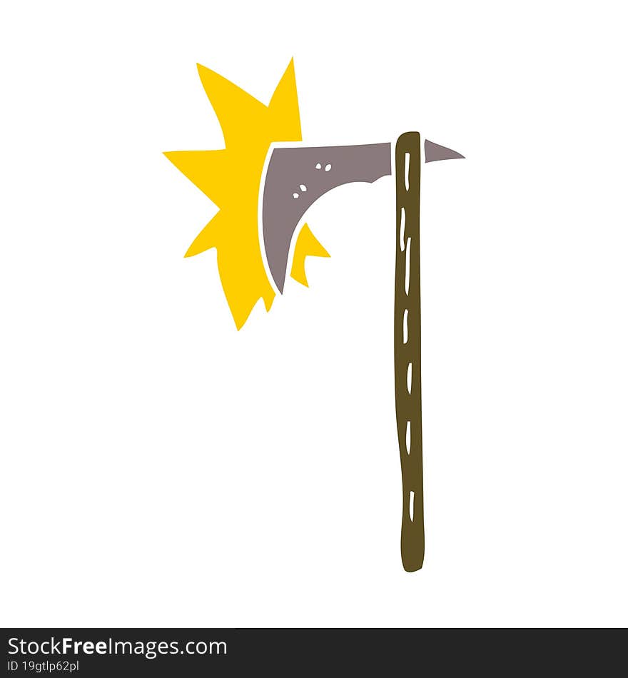 cartoon doodle viking axe