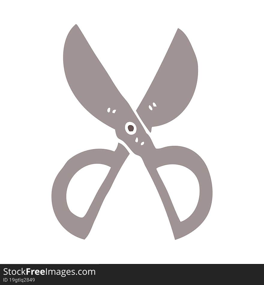 cartoon doodle open scissors