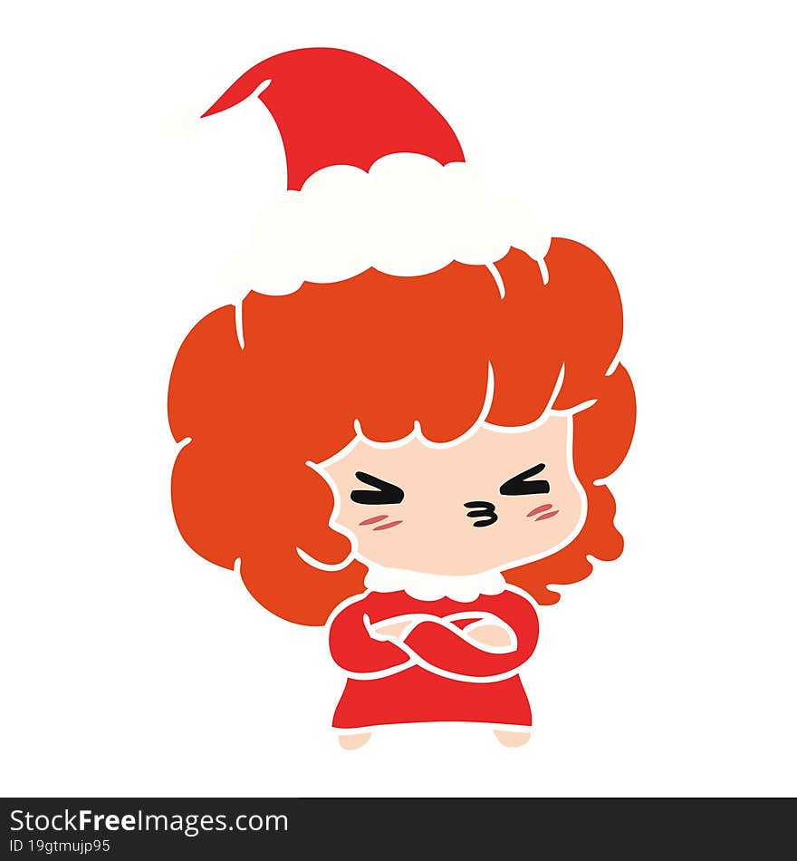 Christmas Cartoon Of Kawaii Girl