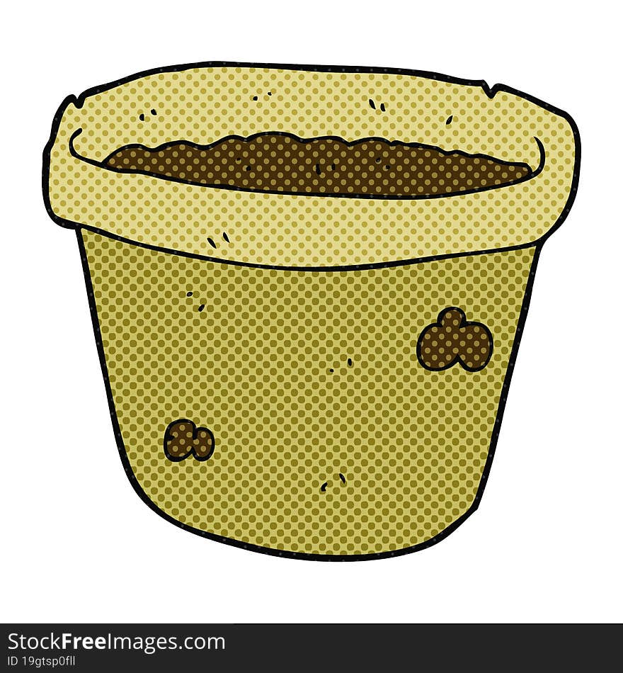 cartoon pot of earth