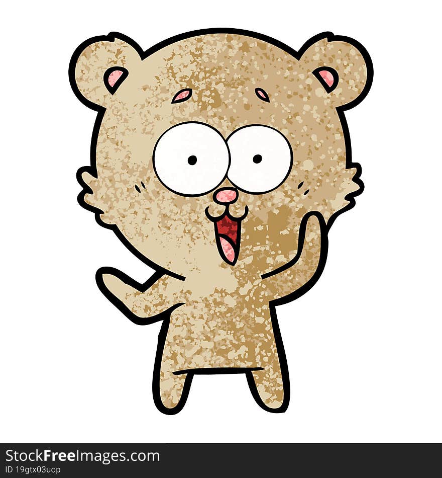 laughing teddy  bear cartoon. laughing teddy  bear cartoon