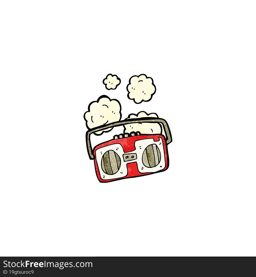 cartoon retro radio