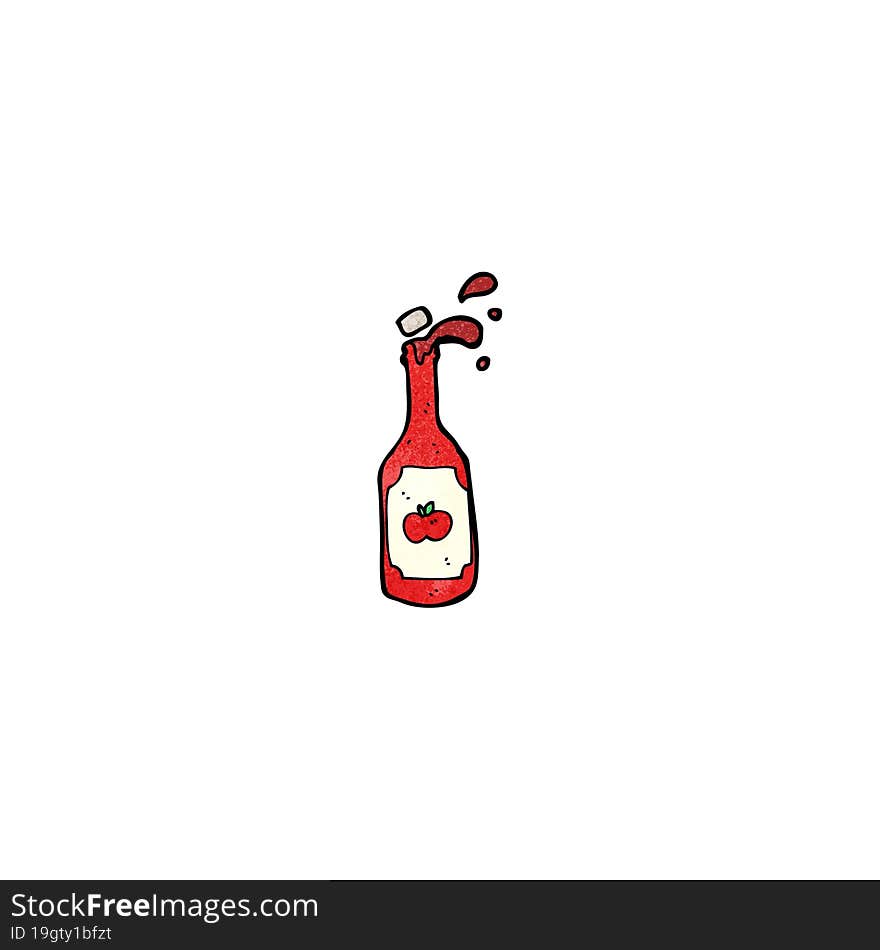 cartoon ketchup bottle