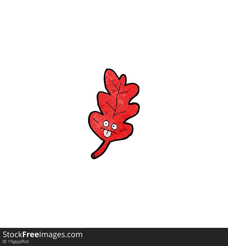 Funny Cartoon Leaf