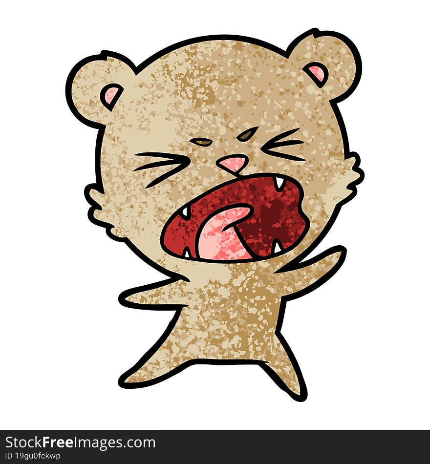 angry cartoon bear. angry cartoon bear