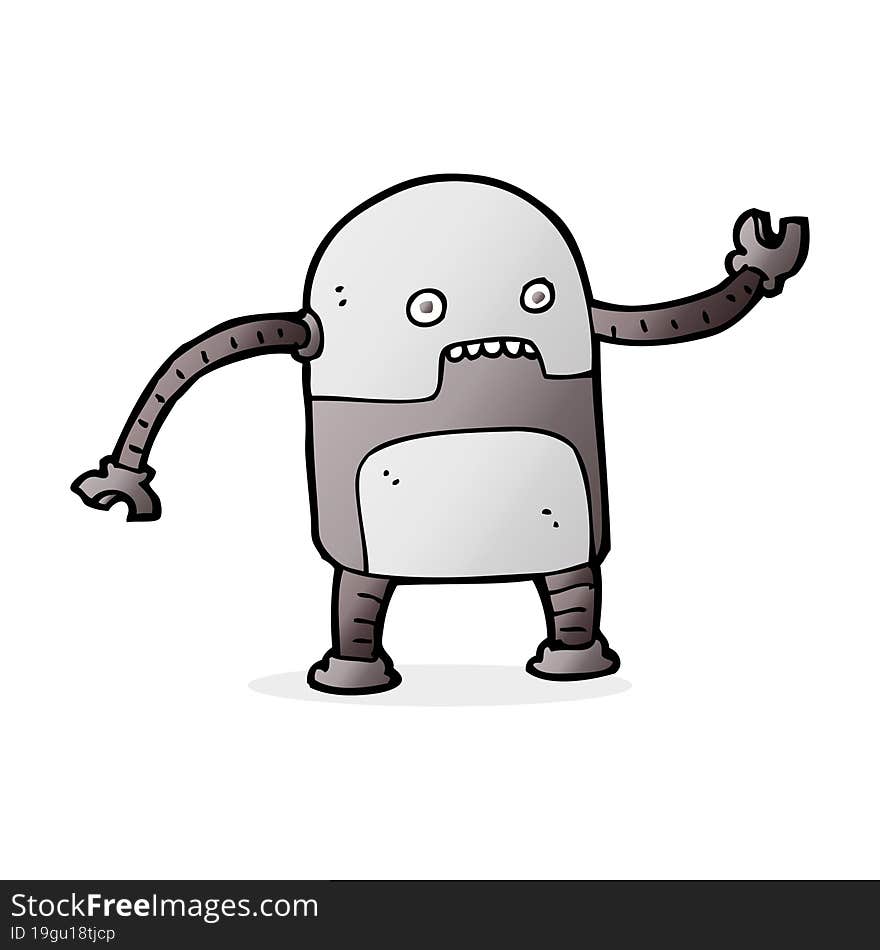 funny cartoon robot