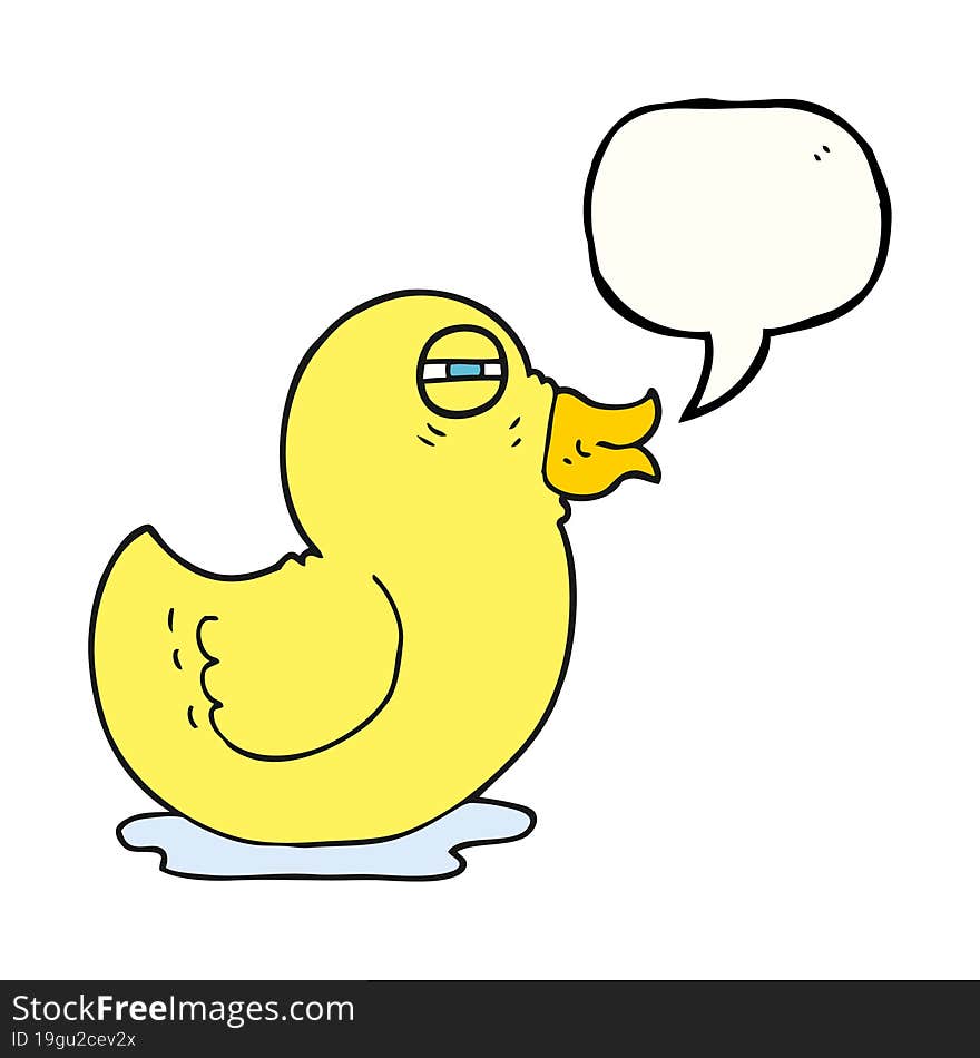 speech bubble cartoon rubber duck