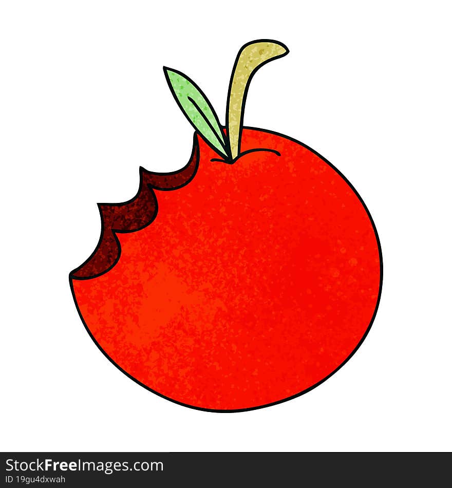 quirky hand drawn cartoon apple