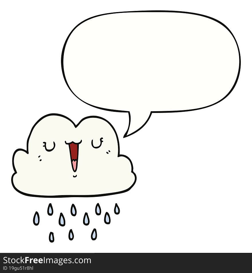 cartoon storm cloud with speech bubble. cartoon storm cloud with speech bubble