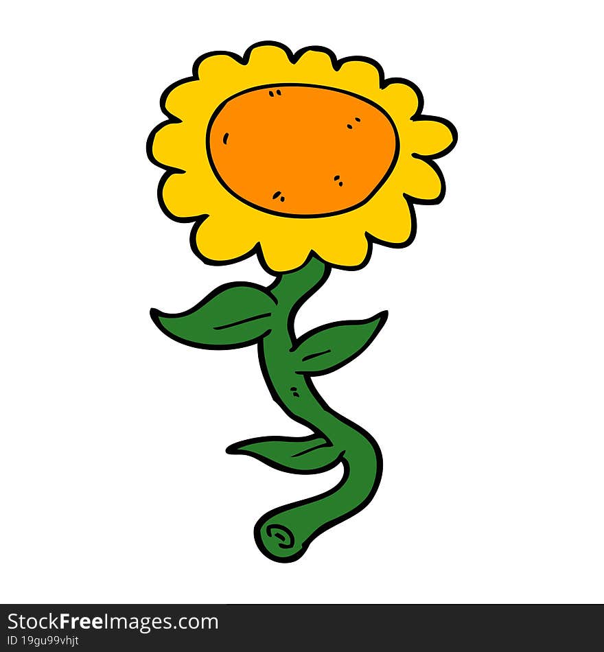 cartoon sunflower