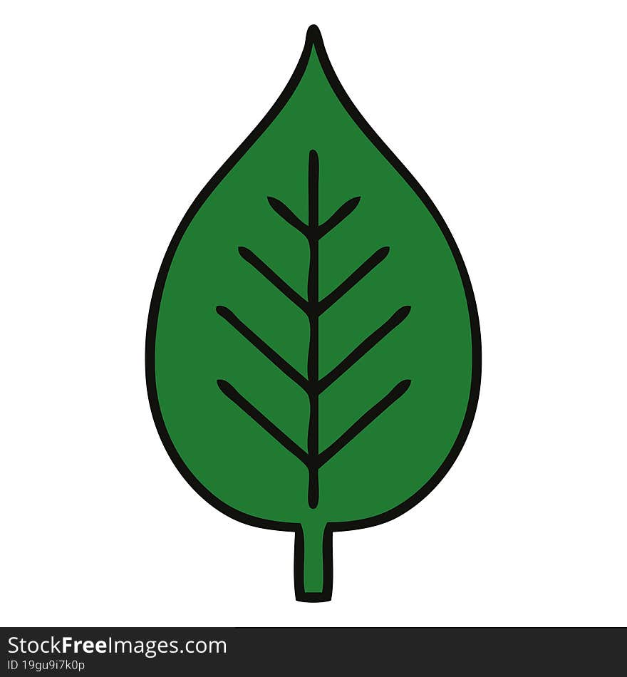 cute cartoon of a green leaf. cute cartoon of a green leaf