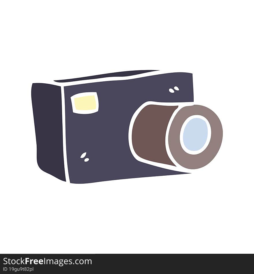 flat color style cartoon camera