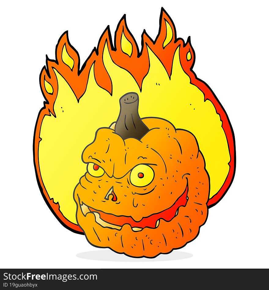 cartoon spooky pumpkin