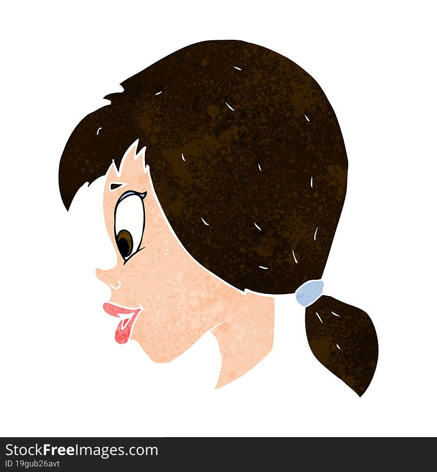 Cartoon Pretty Female Face