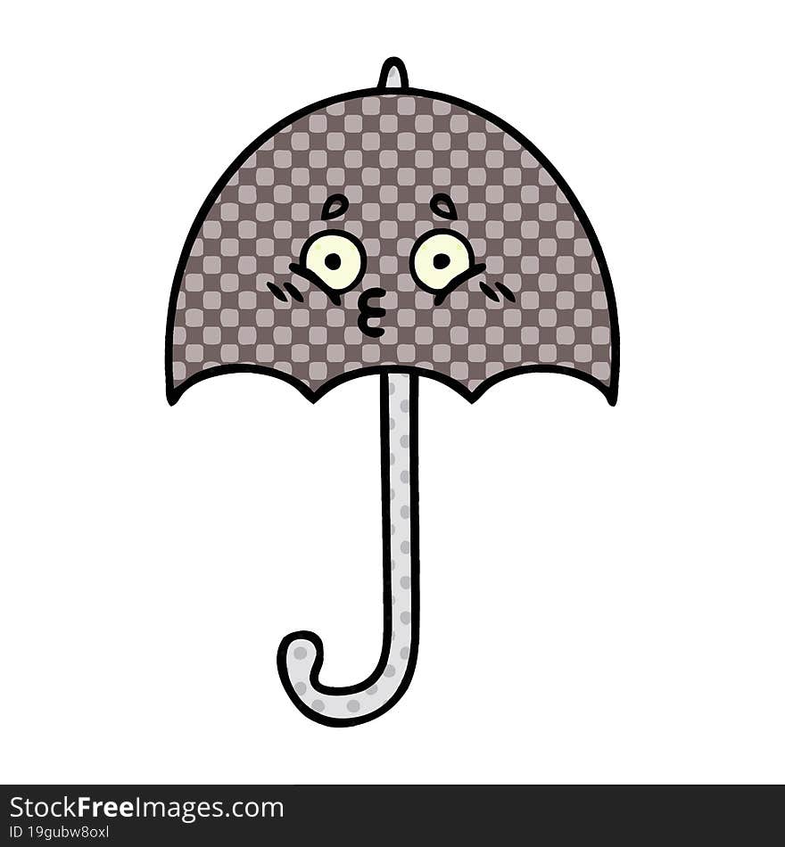 comic book style cartoon umbrella