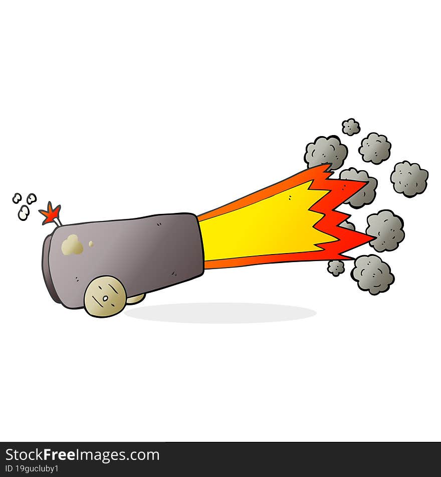 cartoon firing cannon