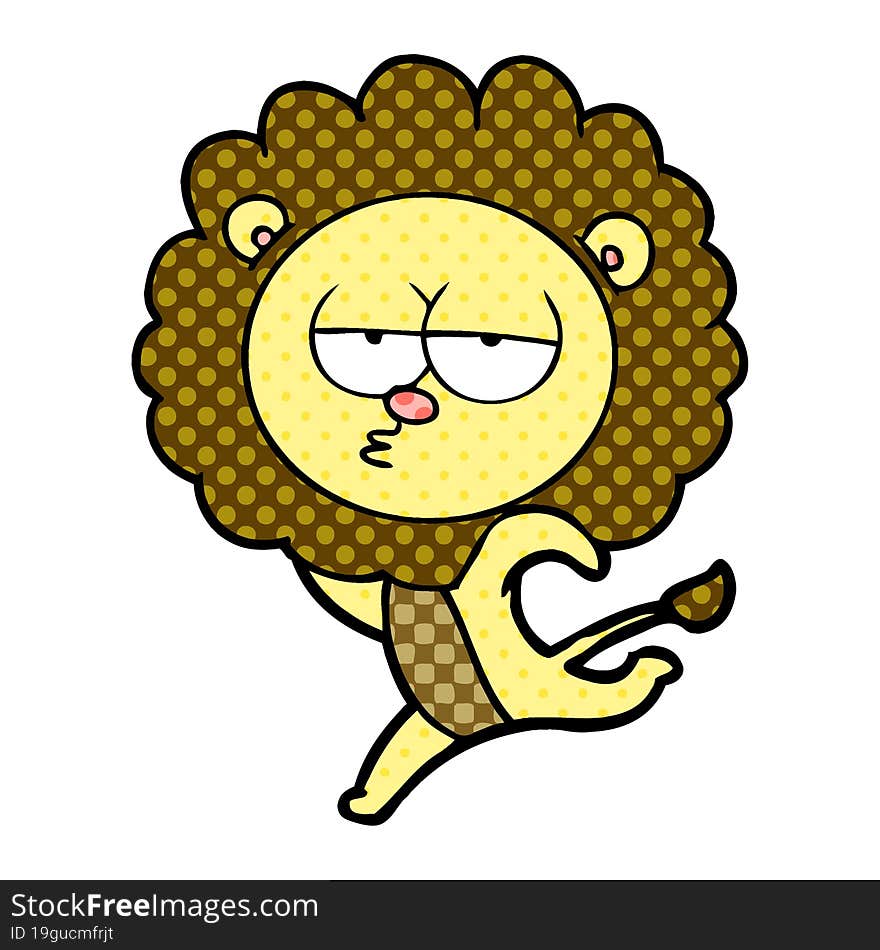 cartoon running lion. cartoon running lion