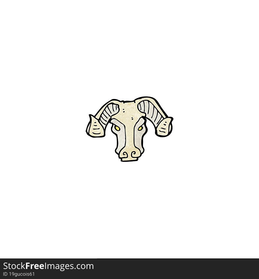 cartoon ram s head