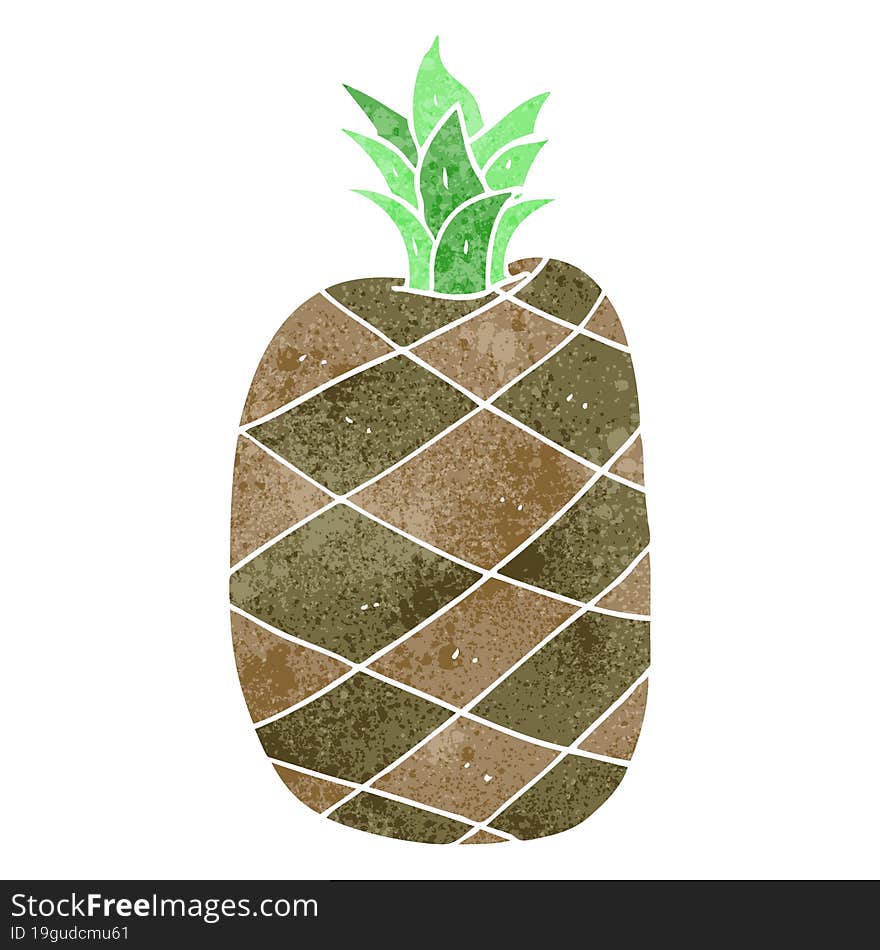 retro cartoon pineapple