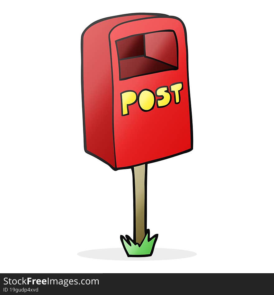 cartoon post box