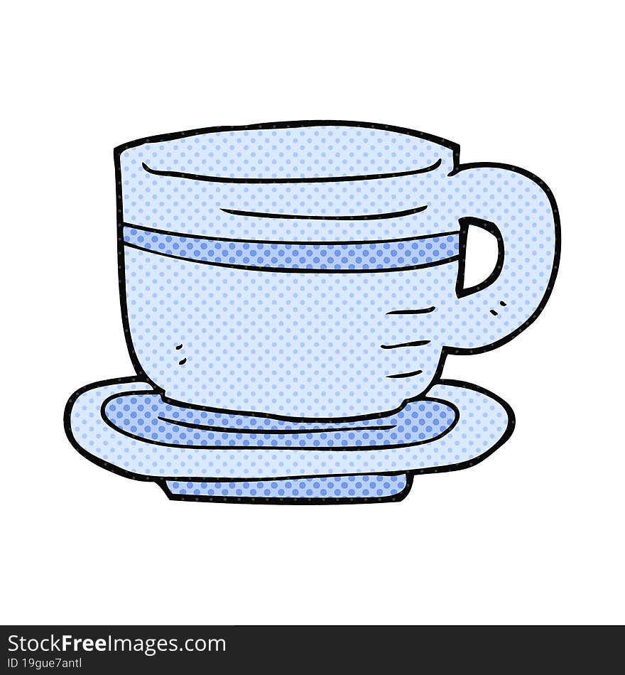 cartoon cup and saucer