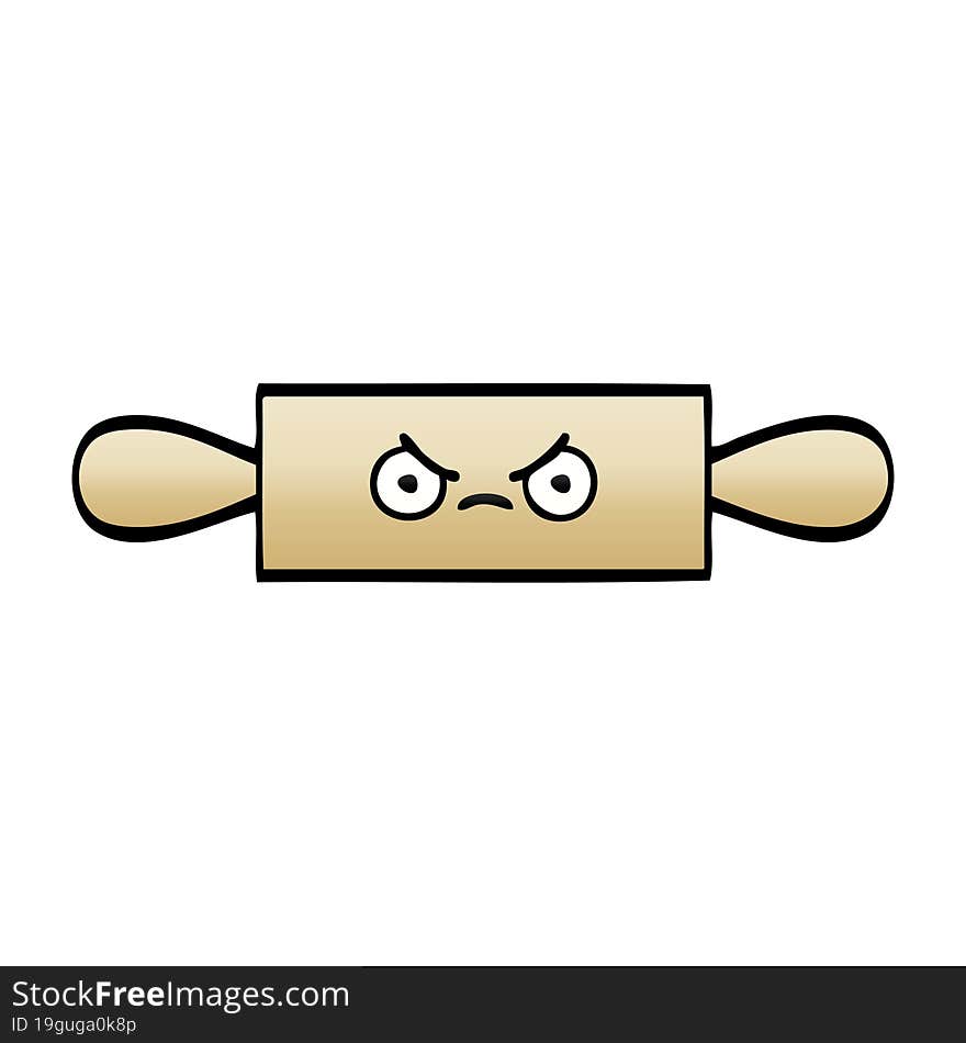 gradient shaded cartoon of a rolling pin