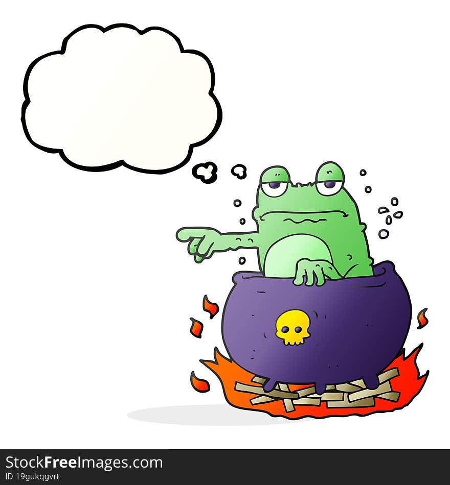 thought bubble cartoon halloween toad