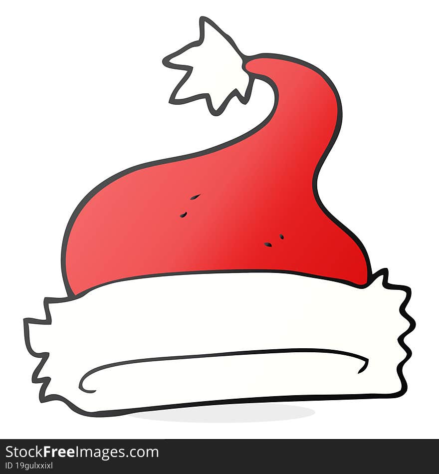 freehand drawn cartoon christmas hat