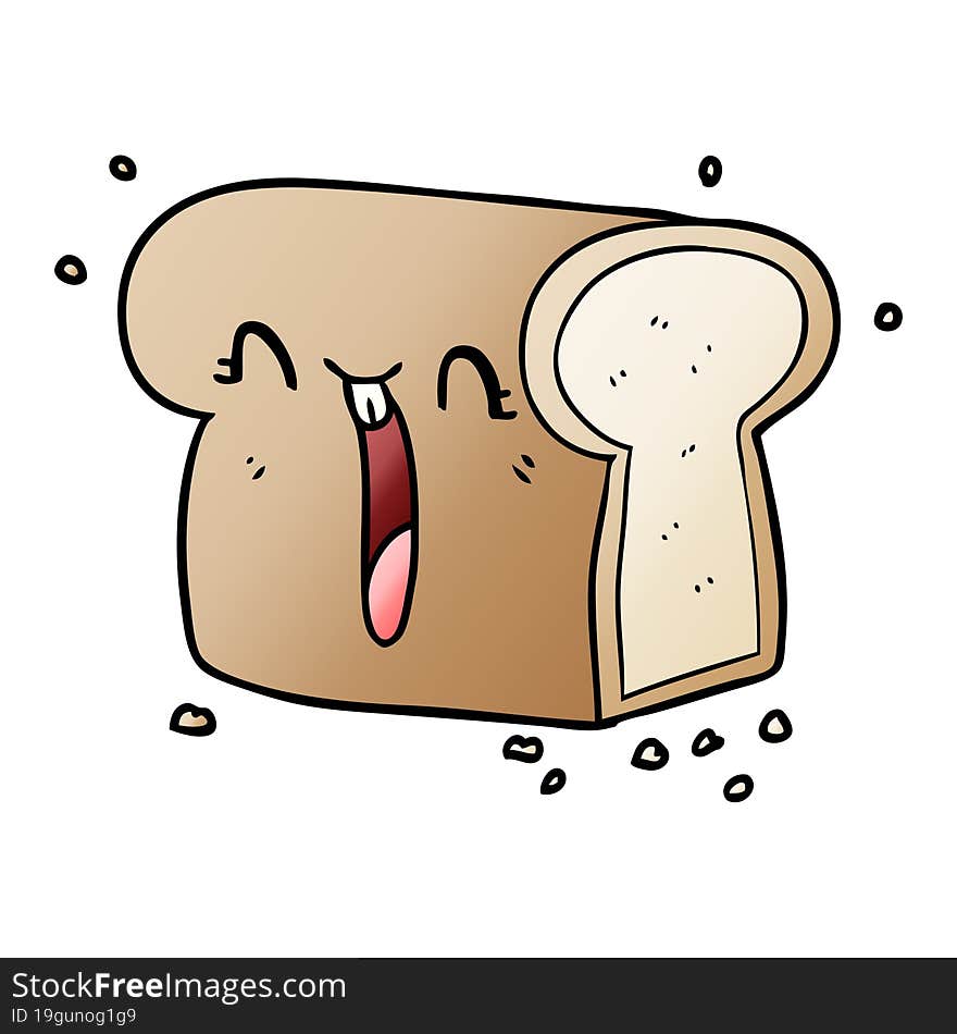 cartoon laughing loaf of bread. cartoon laughing loaf of bread