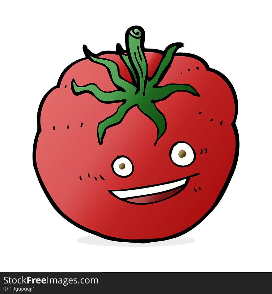 Cartoon Happy Tomato