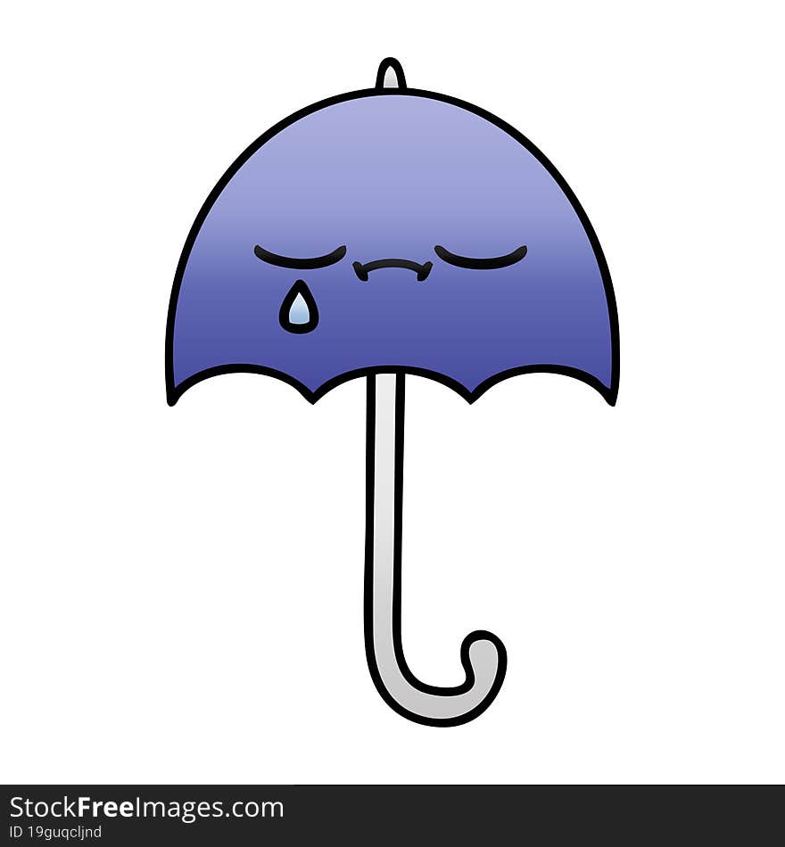 gradient shaded cartoon umbrella