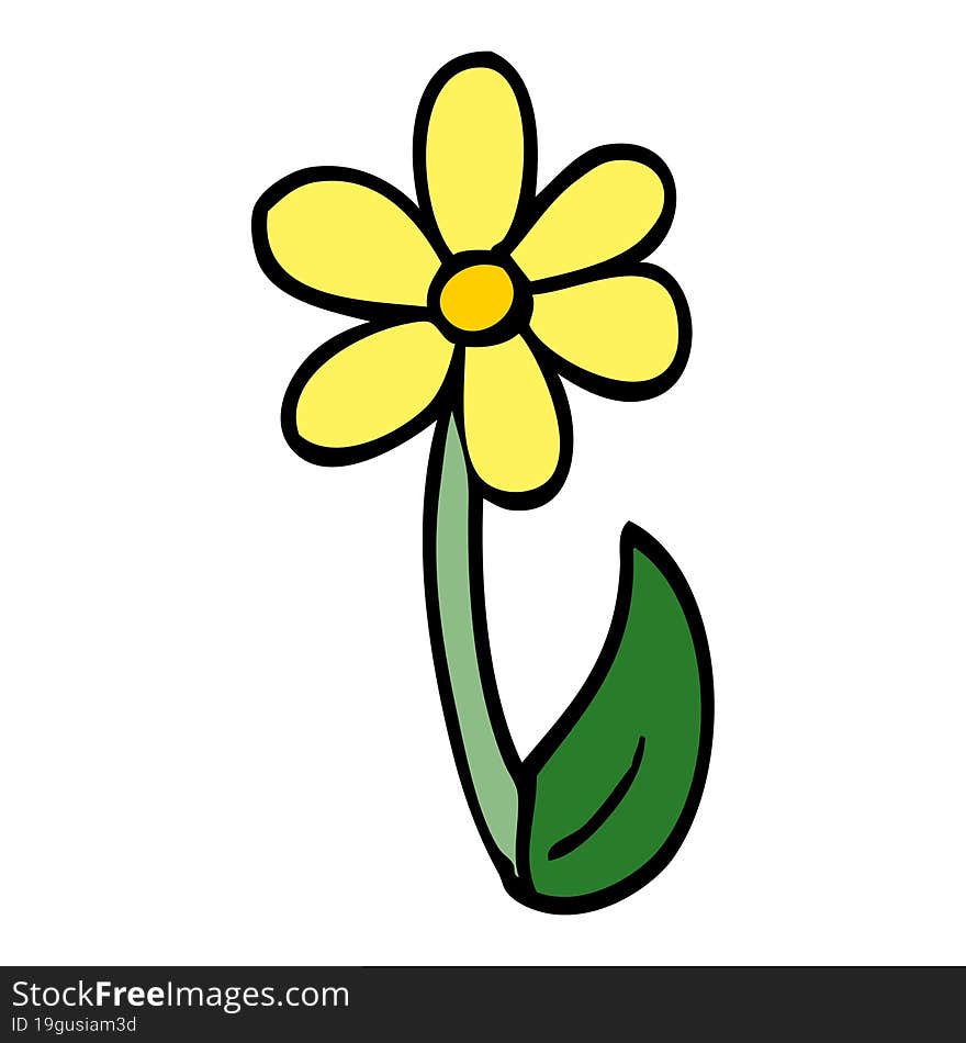 Cartoon Doodle Spring Flower