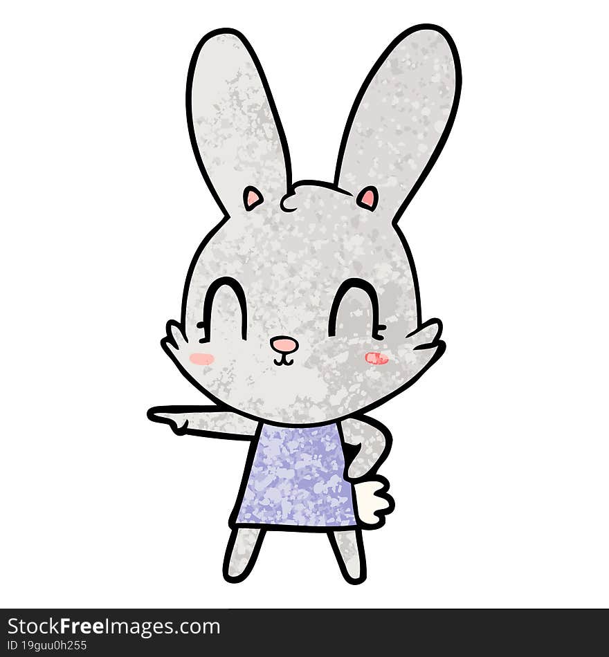 cute cartoon rabbit in dress. cute cartoon rabbit in dress