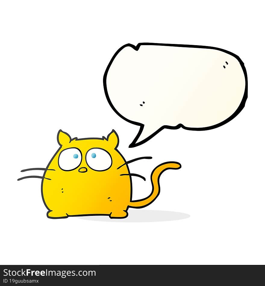 Speech Bubble Cartoon Cat