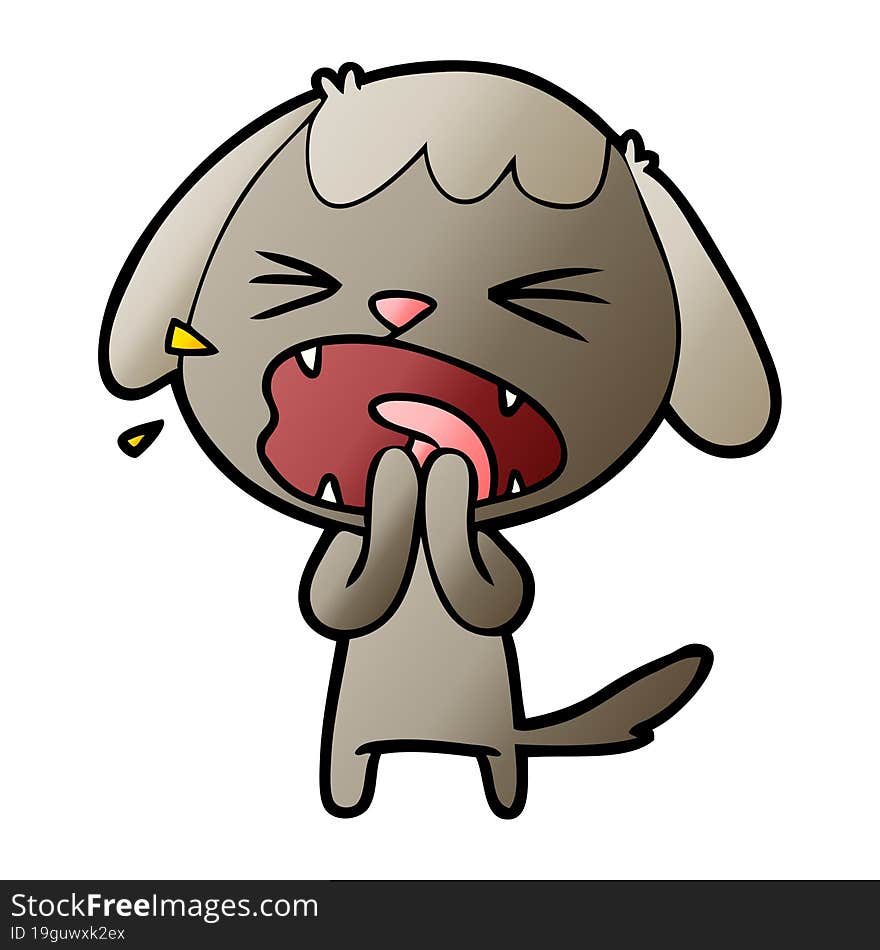 cute cartoon dog barking. cute cartoon dog barking