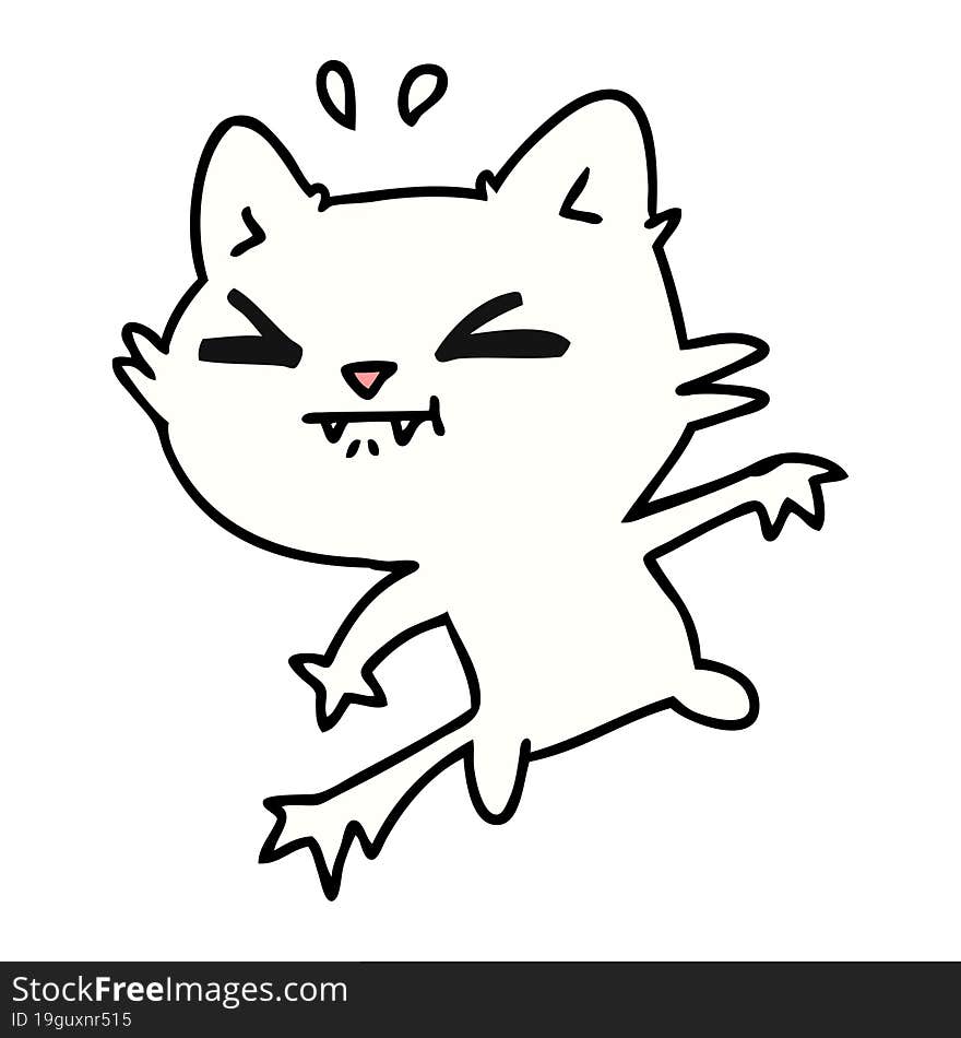 Cartoon Of Cute Kawaii Cat