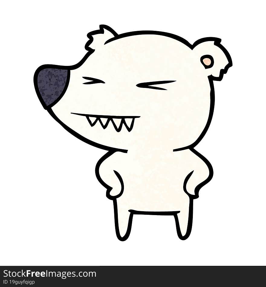 angry polar bear cartoon. angry polar bear cartoon