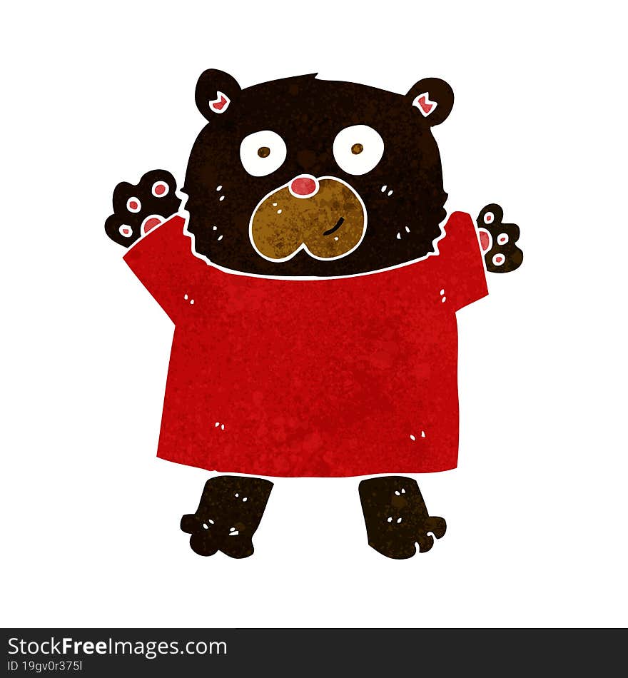 Cartoon Cute Black Bear