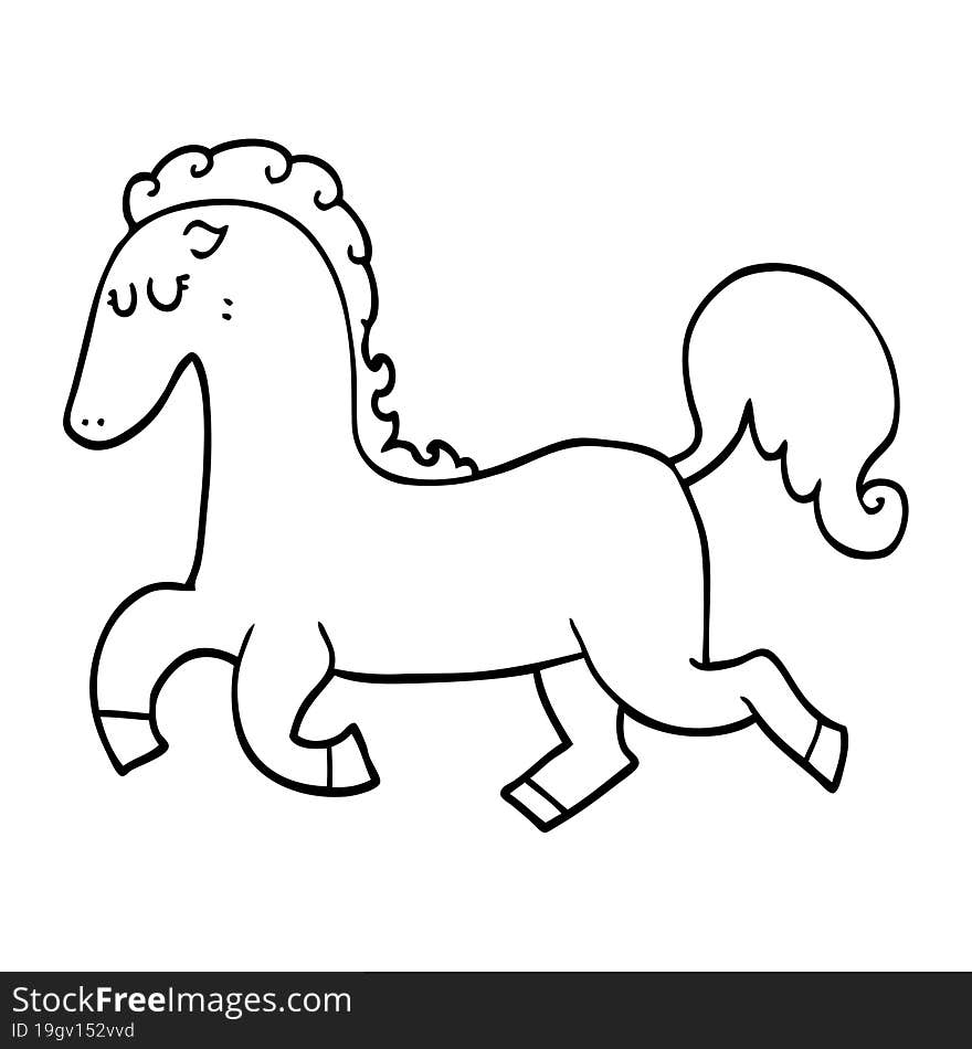 cartoon horse running