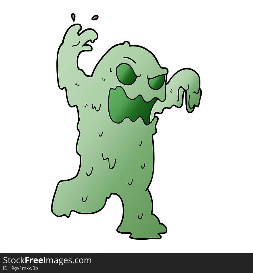 cartoon doodle slime monster